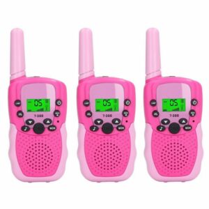 PRANITE Walkie Talkie 3er-Set Walkie-Talkies für Kinder mit hintergrundbeleuchteter