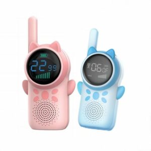 Lannister Walkie Talkie Cat Ears Kinder Walkie Talkie Rosa + Blaue LED Anzeige Typ-C