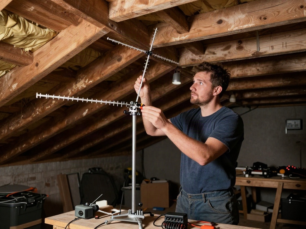 Antenne Dachboden Amateurfunk